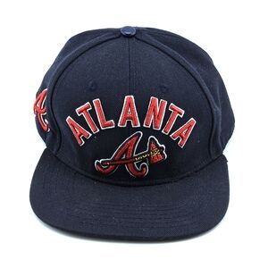 Atlanta Braves Stacked Logo Snapback Hat Baseball Cap Pro Standard Genuine Chop